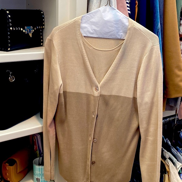 Gorgeous color block sweater set, very elegant - Picture 1 of 2